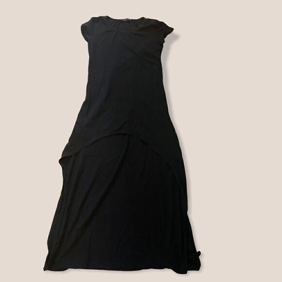 Small Black Short Sleeve High - Low Dress - Picture 2 of 3